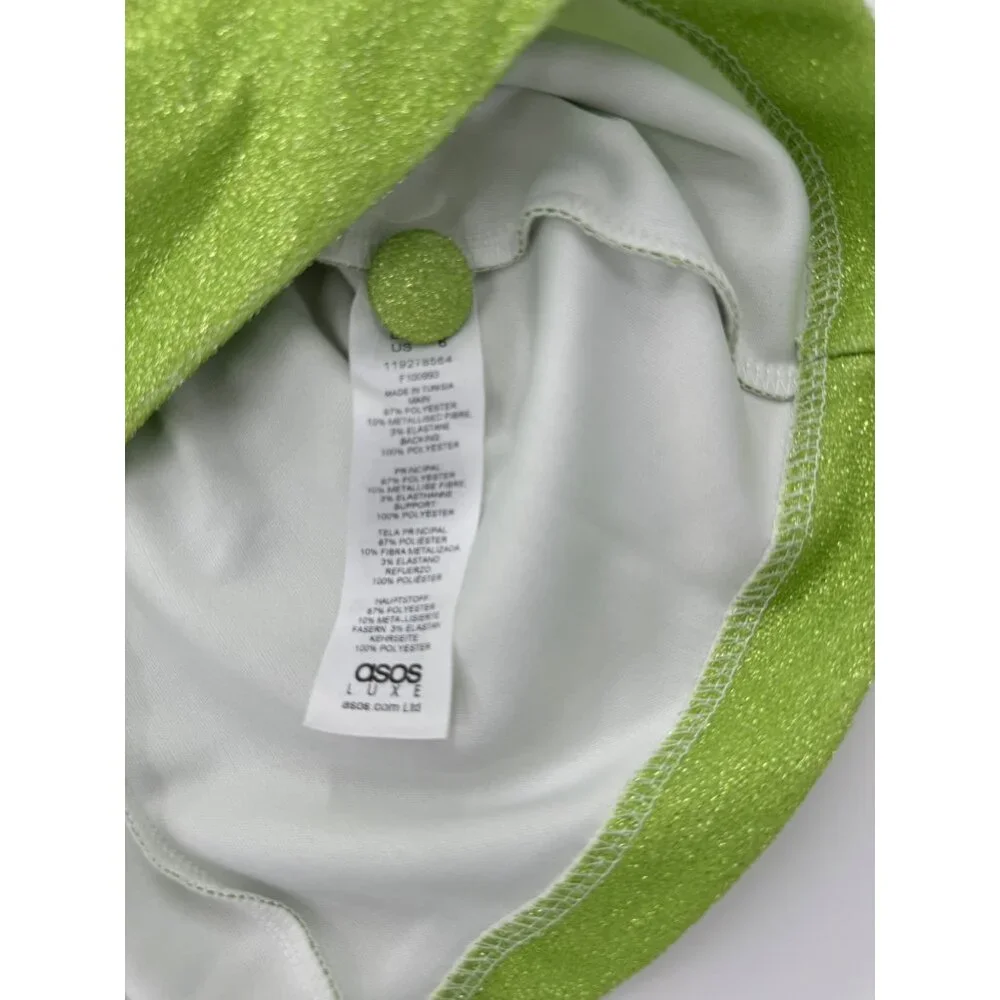 NWT - ASOS Luxe Green Shimmer Blazer Jacket  Size M - Picture 4 of 11